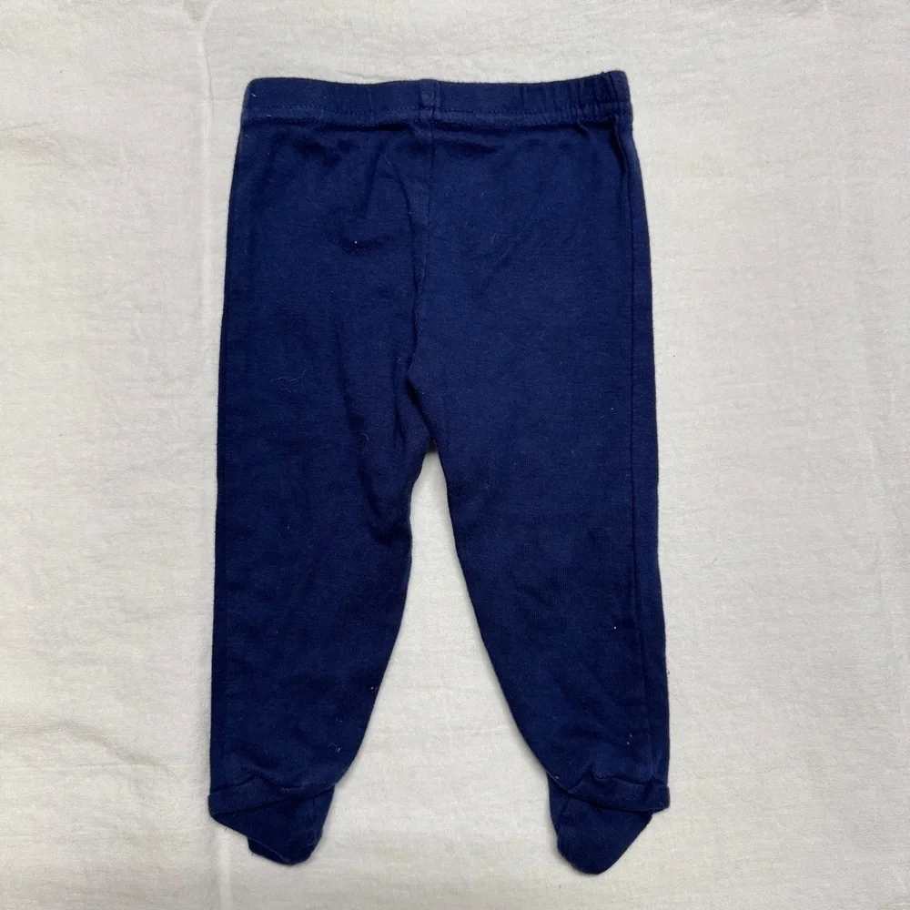 Navy Blue Footed Pants